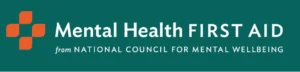 MHFA banner in green with orange logo